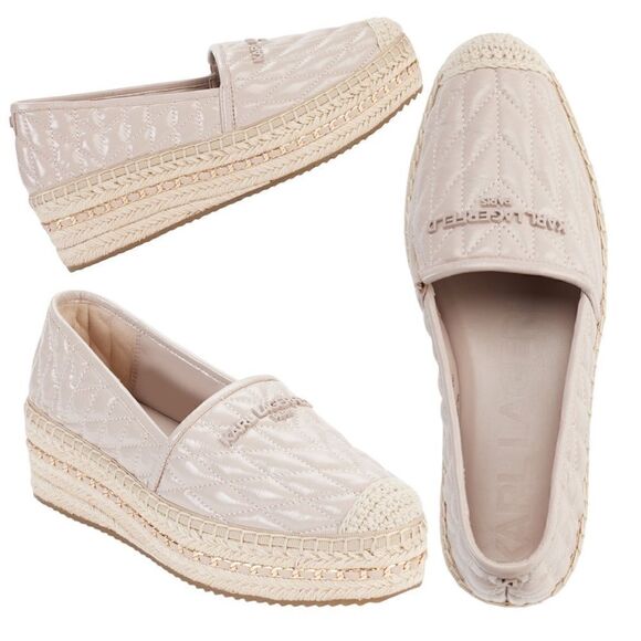 KARL LAGERFELD PARIS Women's Desta Slip-On Espadrille Platform Flats in Size 9.5 - Picture 1 of 16
